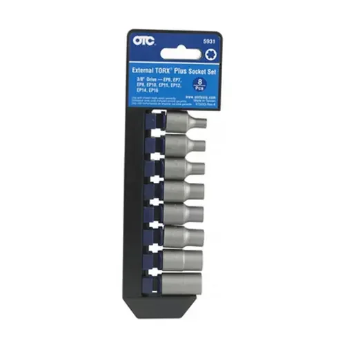 OTC Tools 8-Piece. External Torx® PLUS Socket Set, 3/8″ Square – 5931