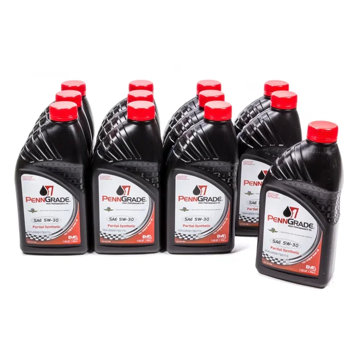 PennGrade 5w30 Racing Oil Cs/12- Quart Partial Synthetic
