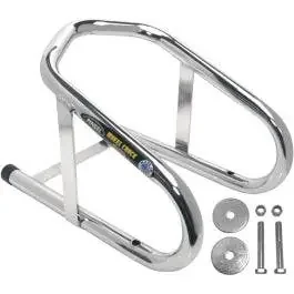 Pingel Chrome 6.5″ Permanent Motorcycle Wheel Chock for Wheel up to 6.5″ Wide