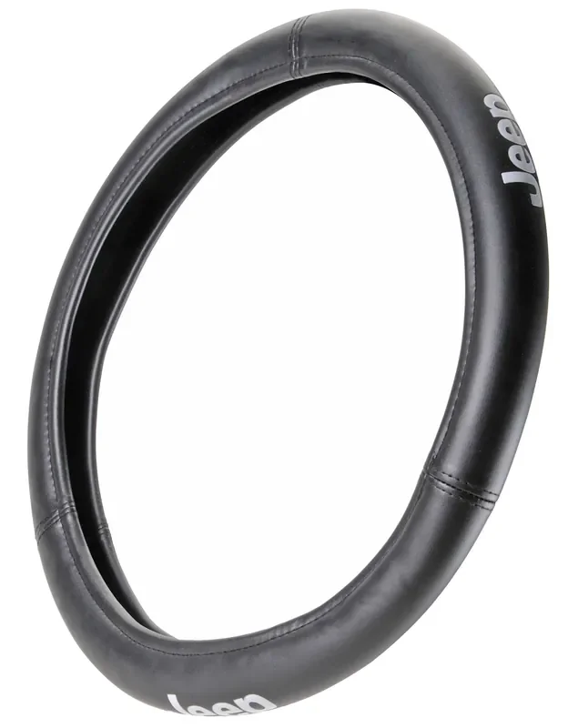 Plasticolor 006478R01 Texture Grip Jeep Logo Steering Wheel Cover