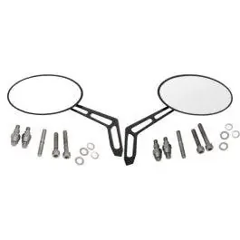 Pro One Weekend Warrior Billet Aluminum Left & Right Oval Mirror Harley