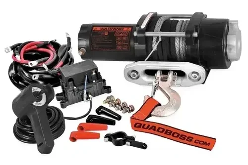 Quadboss 2,500 lb. Winch with Dyneema Synthetic Rope ATV UTV