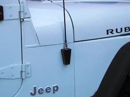 Quadratec CB Style AM/FM Radio Antenna for 87-95 Jeep Wrangler YJ