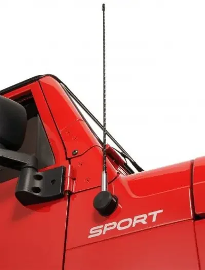 Quadratec CB Style AM/FM Radio Antenna with Quick Disconnect for 07-20 Jeep Wrangler JL & JK