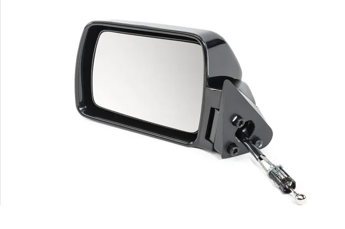 Quadratec Manual Replacement Mirror for 84-96 Jeep Cherokee XJ in Black for Passenger Side on 84-96 Jeep Cherokee XJ