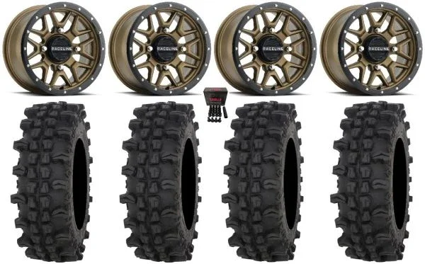 Raceline Krank 14″ Wheels Bronze 27″ ACP Tires Sportsman 550 850 1000
