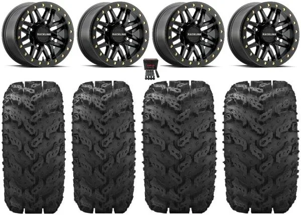 Raceline Ryno Bdlk 14″ Bk Wheels 26″ Reptile Tires Sportsman 550 850 1000