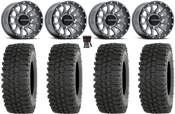 Raceline Trophy 14″ Grey Wheels 30″ BDC Tires Polaris RZR XP 1000 / PRO XP / Ranger XP 900/1000
