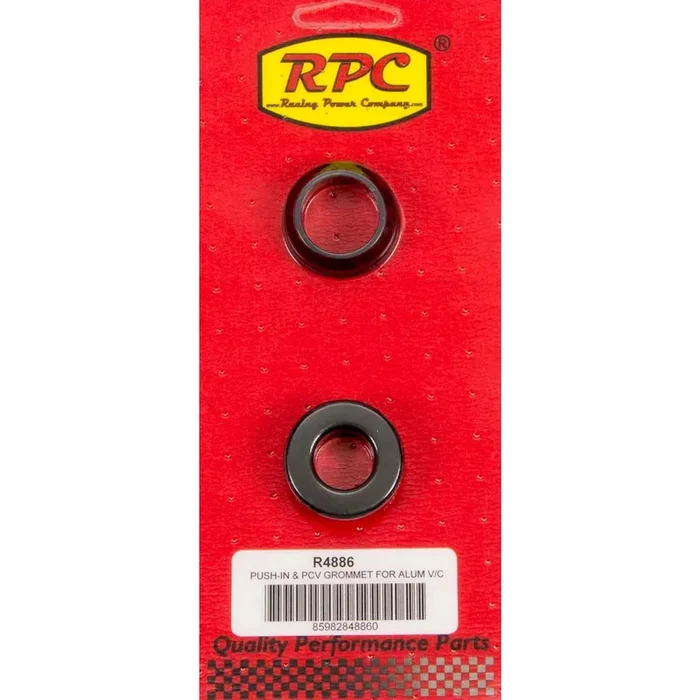 Racing Power PCV Grommet – 0.750 in ID – 1.250 in OD – Rubber – Black R4886 – Pair