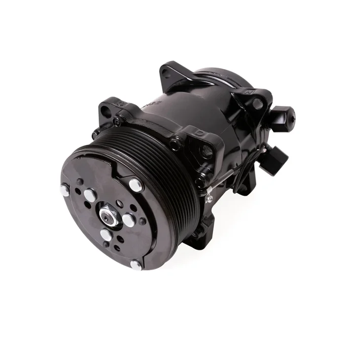 Racing Power Sanden 508 Air Conditioning Compressor – R-134A – 7 Rib Serpentine Pulley – Black