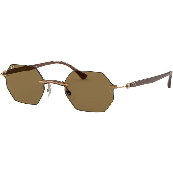 Ray-Ban RB8061 Titanium Octagonal Adult Wireframe Sunglasses