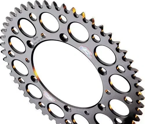 Renthal 520 Ultralight Aluminum Rear Sprocket 49T Black 112U-520-49GEBK Aluminum