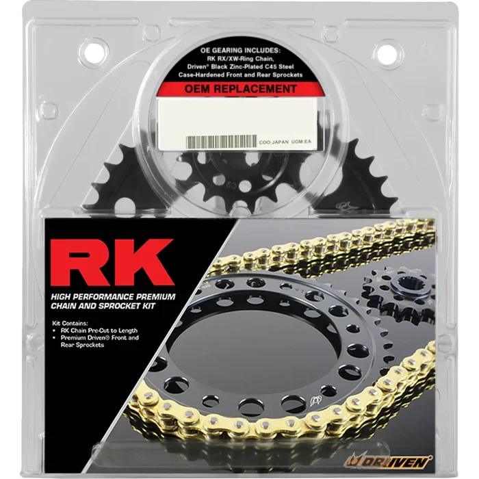 RK 1230-1645 9101-140EX OEM Replacement Chain and Sprocket Kit Chain and Sprocket Kit – OEM Replacement – Natural – BMW S 1000 R ’14-’20