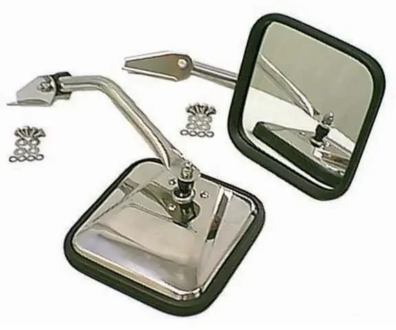 Rugged Ridge 11010.01 Side Mirror Pair in Chrome for 55-86 Jeep CJ-5, CJ-6, CJ-7 & CJ-8 Scrambler