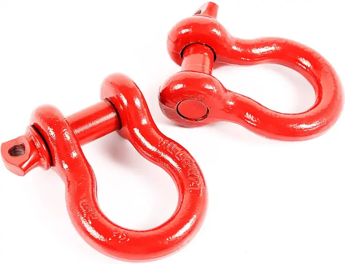 Rugged Ridge 11235.13 7/8″ D-Rings with 1″ Diameter Pins in Red