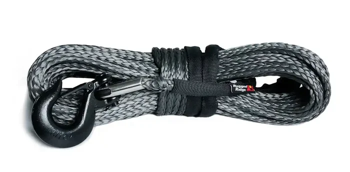 Rugged Ridge 15102.12 Synthetic Winch Rope 7/16″ x 90‘ in Dark Gray