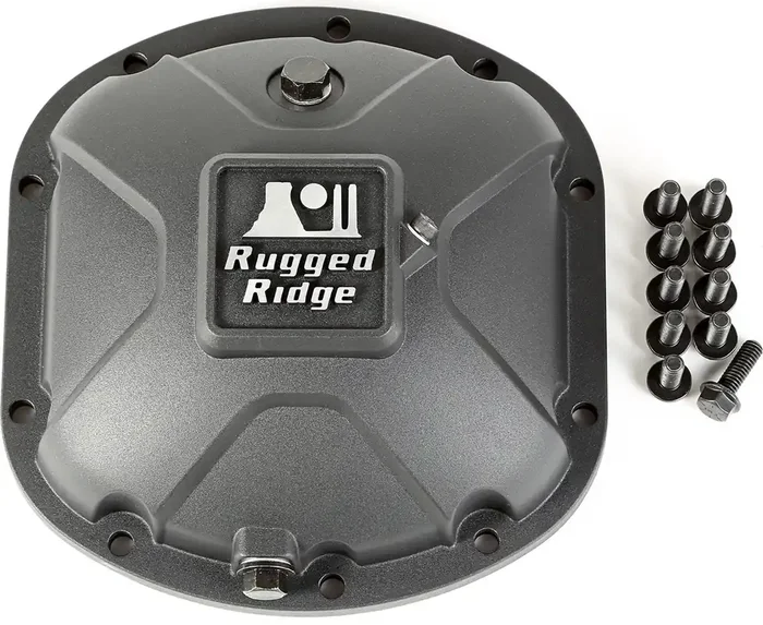 Rugged Ridge 16595.13 Boulder Aluminum Differential Cover in Black for Dana 30 Axle Assemblies