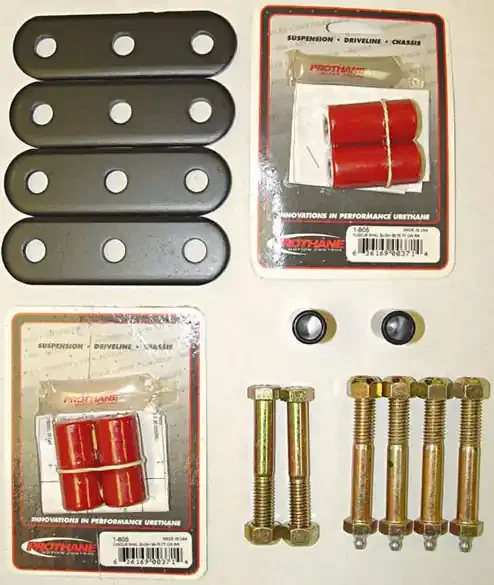 Rugged Ridge 18265.04 Grease Front and Rear Shackles in Red for 55-75 Jeep CJ