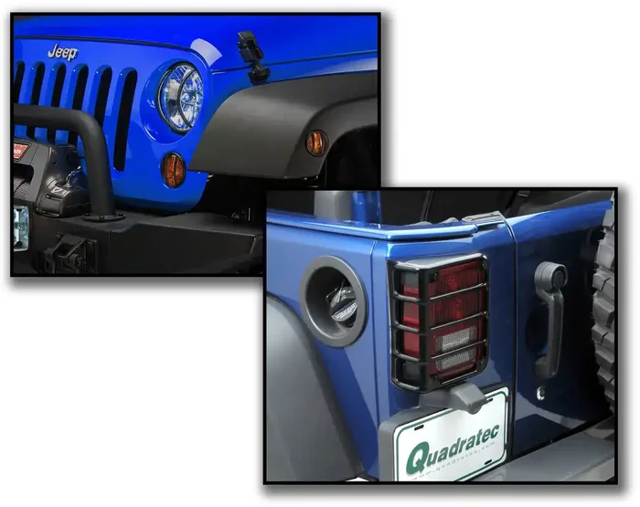 Rugged Ridge Front & Rear Euro Guards in Black for 07-18 Jeep Wrangler JK