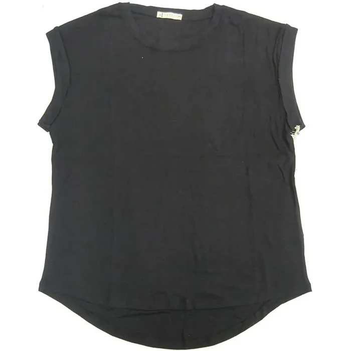Rusty Blank Rib Rolled Women‘s Tank Shirts