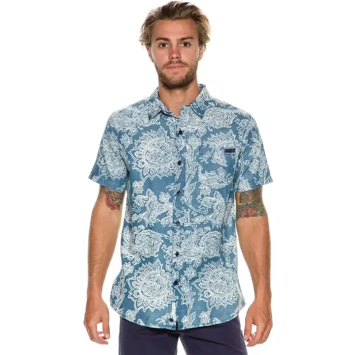 Rusty Delt Men‘s Button Up Short-Sleeve Shirts