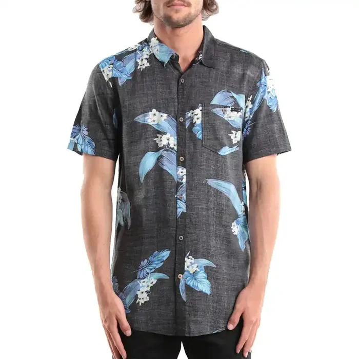 Rusty Melodious Men‘s Button Up Short-Sleeve Shirts