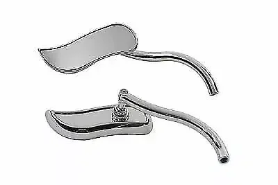 S-Curve Mirror Set with Round Stems for Harley Davidson by V-Twin