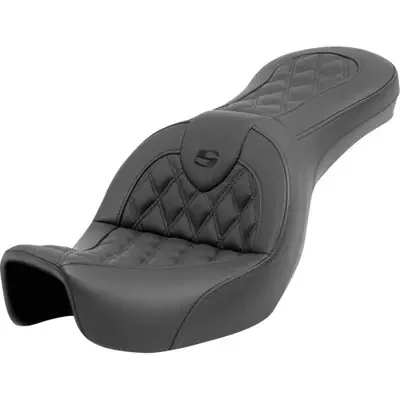 Saddlemen 2006-2008 Harley-Davidson Wide Glide EFI FXDWGI Roadsofa Seat – Lattice Stitch – without Backrest – FXD ‘06-‘17