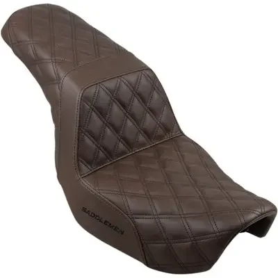 Saddlemen 2006-2008 Harley-Davidson Wide Glide EFI FXDWGI Step-Up Seat Full Lattice Stitch Brown