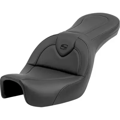 Saddlemen 2006-2009 Harley-Davidson Low Rider EFI FXDL Roadsofa Seat – without Backrest – Black/Black Stitching – FXD ‘06-‘17