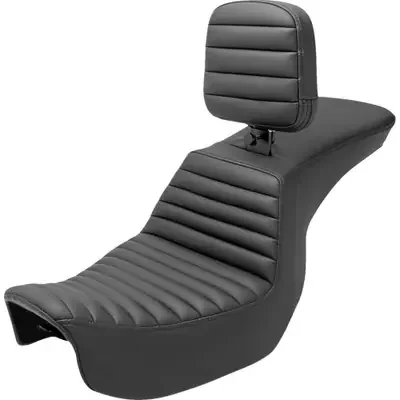 Saddlemen 2006-2014 Harley-Davidson Super Glide Custom EFI FXDCI Tour Step-Up Seat Black Tuck-n-Roll