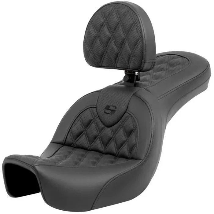 Saddlemen 2006-2017 FXD, FXDWG, FLD Dyna RoadSofa LS Seat with Driver‘s Backrest Motorcycle Accessories