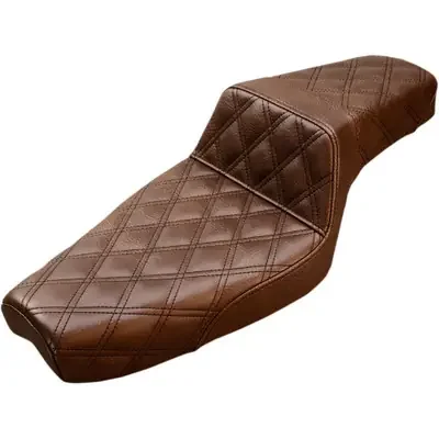 Saddlemen 2007-2010 Harley-Davidson 883 Low EFI XLL Step-Up Seat Full Lattice Stitch Brown