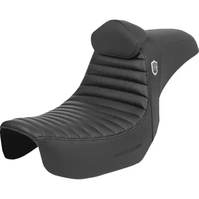 Saddlemen 2007 Harley-Davidson Screamin‘ Eagle Dyna FXDSE Pro Series SDC Performance Seat – w/ Backrest – Tuck-n-Roll/Carbon Fiber – Gripper – Dyna ‘06-‘17