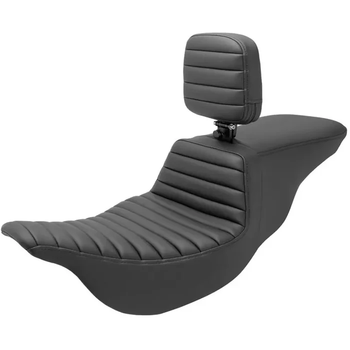 Saddlemen 2008-2024 FLHR, FLHT, FLHX & FLTR Tour Step-Up Seat with Rider Backrest Tuck & Roll Motorcycle Accessories