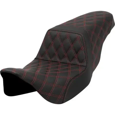Saddlemen 2008 Harley-Davidson Screamin‘ Eagle Road King FLHRSE4 Step-Up Seat – Lattice Stitch – Red Stitch – FLH/FLT ‘08-‘23