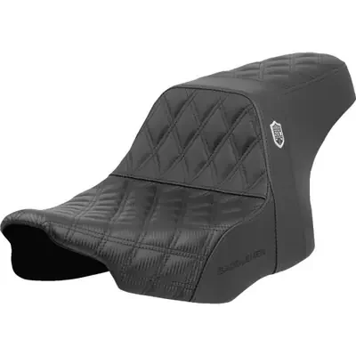 Saddlemen 2024 Harley-Davidson Road Glide Police FLTRXP Pro Series SDC Performance Grip Seat Black Black Gripper Lumbar / Carbon Fiber