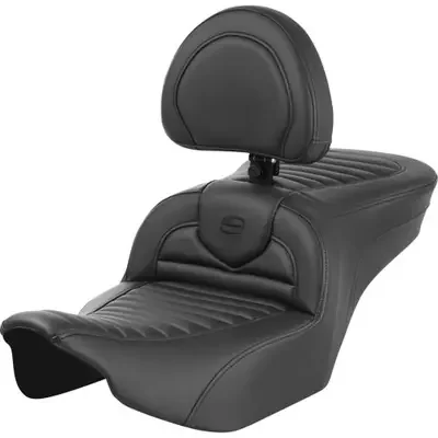 Saddlemen 2024 Harley-Davidson Street Glide EFI FLHX Roadsofa Seat – with Backrest – Tuck-n-Roll – FLTR/FLHX ‘23-‘24