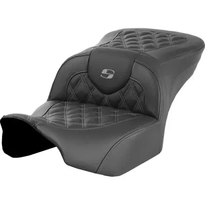 Saddlemen 2024 Harley-Davidson Street Glide EFI FLHX Roadsofa Seat – without Backrest – Gray Lattice Stitch – FLTR/FLHX ‘23-‘24