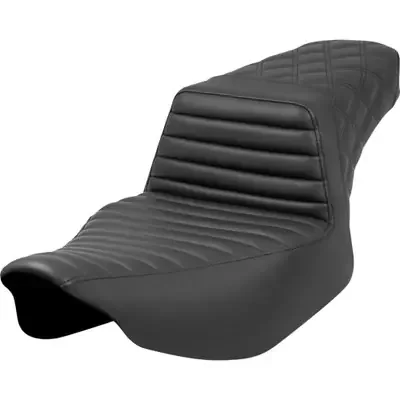 Saddlemen 2024 Harley-Davidson Street Glide EFI FLHX Step-Up Seat – Front Tuck-n-Roll/Rear Lattice – Black – Extended Reach – FL ‘23-‘24