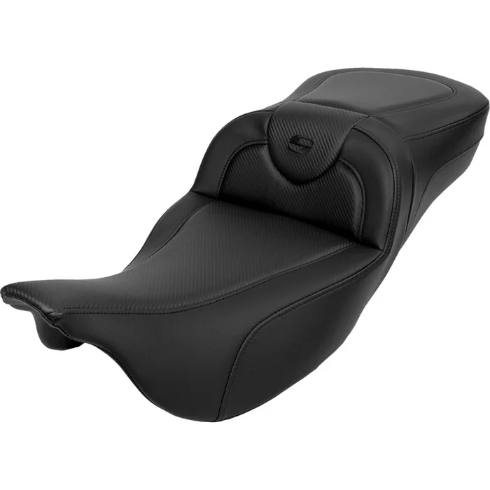 Saddlemen Roadsofa™ Extended Reach Seat – Carbon Fiber – Black Stitch A808-07R-186BLK