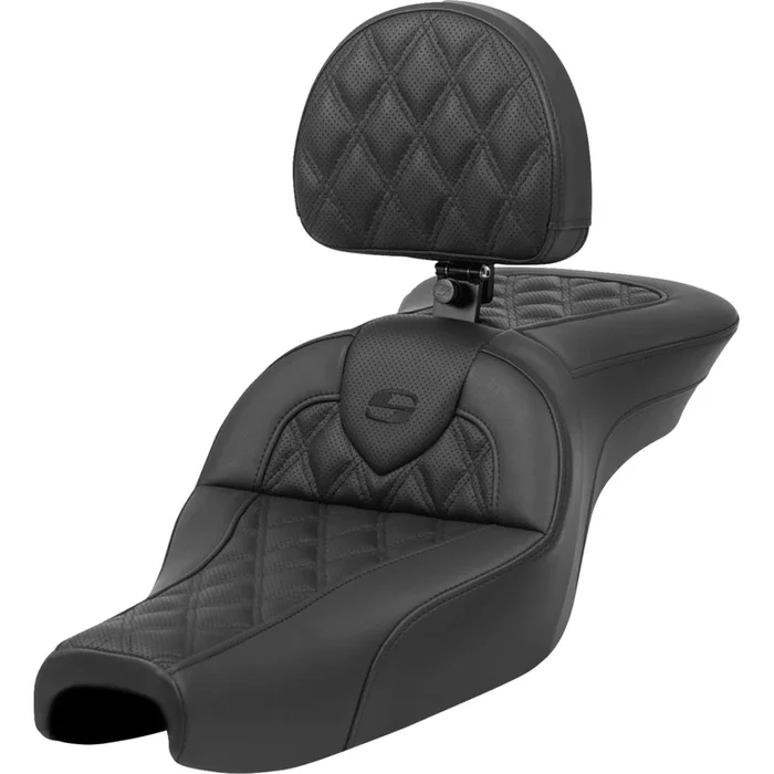 Saddlemen Roadsofa™ Seat – with Backrest – Lattice Stitch – XL ’04-’22 807-11-182BR