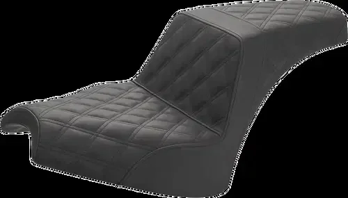 SADDLEMEN Step-Up Fits Seat – Full Lattice Stitch – Black – Chief I21-04-175