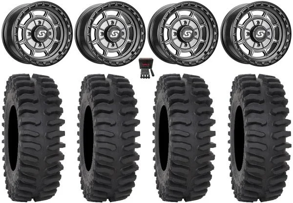 Sedona Rift 15×7 Wheels Grey 33″ XT400 Tires Polaris Sportsman / RZR / Ranger