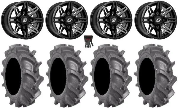 Sedona Rukus 14″ Black Wheels 28″ BKT AT 171 Tires Polaris RZR XP 1000 / PRO XP / Ranger XP 900/1000