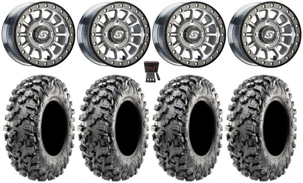 Sedona Sano Bdlk 15×6 Wheels Ct 30″ Carnivore R/T Tires Polaris RZR XP 1000 / PRO XP / Ranger XP 900/1000