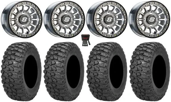 Sedona Sano Bdlk 15×6 Wheels Ct 32″ Trail Saw 2.0 Tires Can-Am Maverick X3 / Honda Pioneer 1000 / Talon