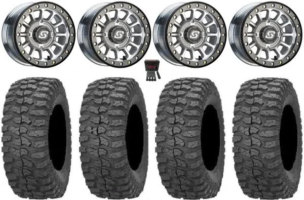 Sedona Sano Bdlk 15×7 Wheels Ct 32″ Rock-A-Billy Tires Polaris RZR XP 1000 / PRO XP / Ranger XP 900/1000
