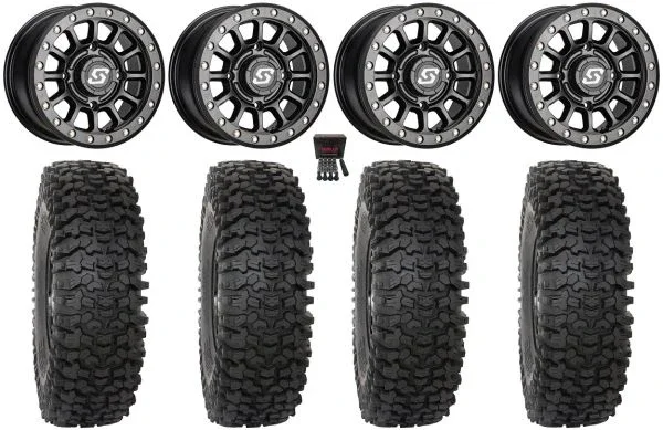 Sedona Sano Beadlock 14″ Wheels Black 28″ RC500 Tires Polaris Sportsman / RZR / Ranger