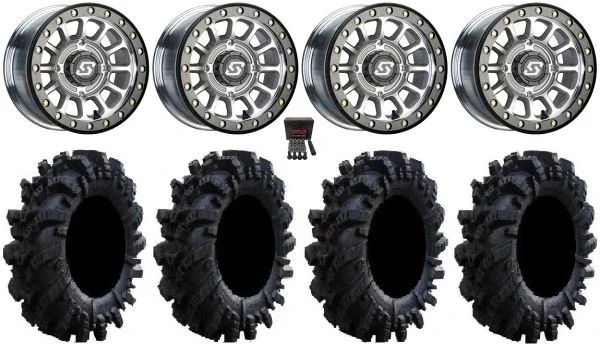 Sedona Sano Beadlock 14″ Wheels Cast 30″ Intimidator Tires Can-Am Commander Maverick Renegade Outlander Defender